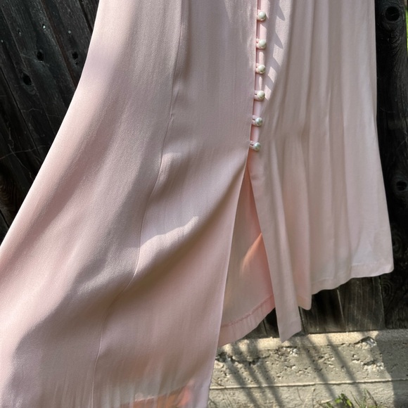 Vintage Dawn Joy Pink‎ Lace Collar Button-Down Dress - Picture 13 of 15